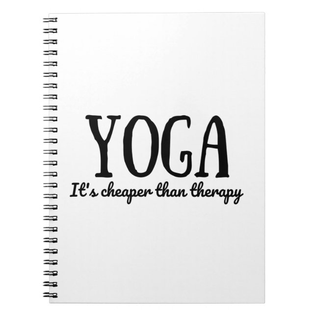 Yoga Det är billigare än terapi Anteckningsbok (Framsidan)