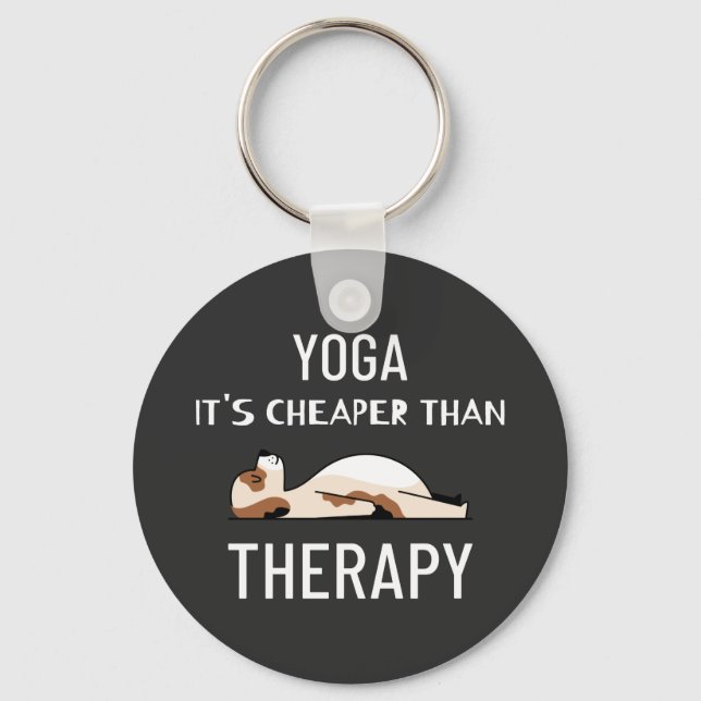 Yoga Det är billigare än terapi Nyckelring (Framsida)