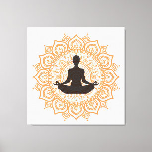 yoga (dhyana mudra) canvastryck