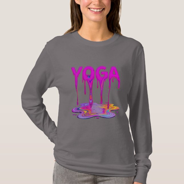 Yoga-droppfärg T Shirt (Framsida)