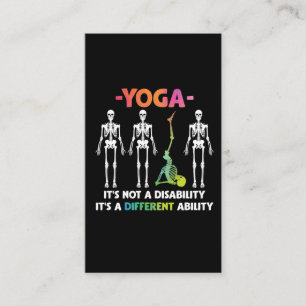 Yoga Ej funktionsnedsättning Olika förmåga Skel Visitkort