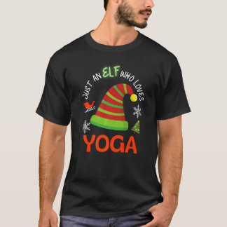 Yoga Elf-matchningsfamiljen Party vid jul T Shirt