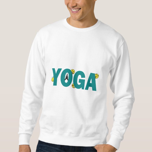 Yoga Emoji Herr Tröja Lång Ärmad Tröja (Framsida)