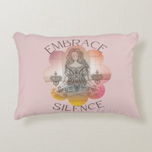 Yoga Enhance Silence Lotus-blomma för Yoga Älskare Prydnadskudde