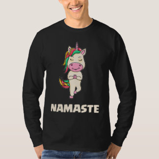Yoga Enhörning Gymnastik Namaste Meditation T Shirt