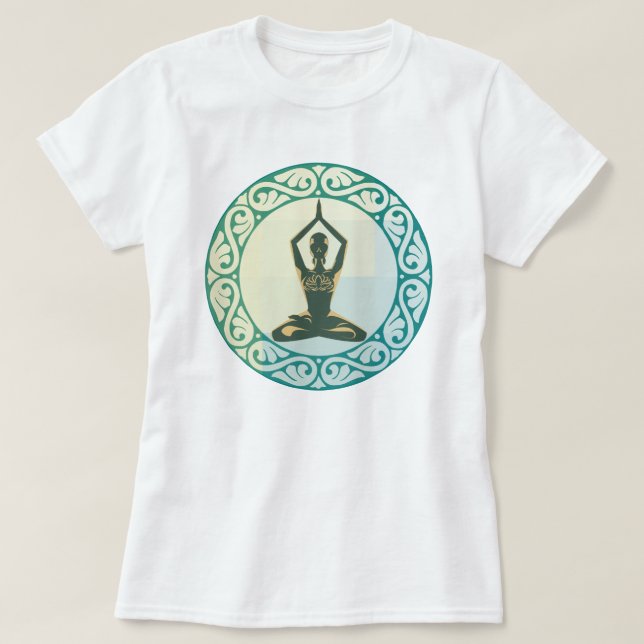 Yoga Exercise Sitta Pose Meditation T Shirt (Design framsida)