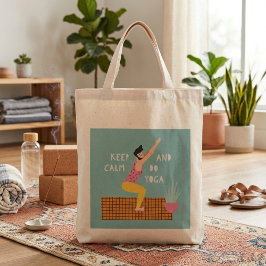 Yoga Exercise Sweet Illustrated Bag Tygkasse