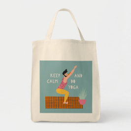 Yoga Exercise Sweet Illustrated Bag Tygkasse