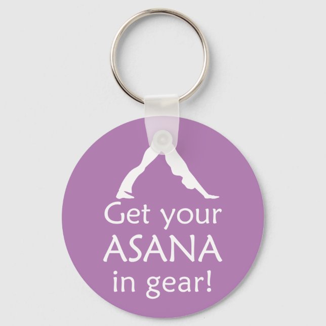 Yoga Få Din Asana I Gång Nyckelring (Framsida)