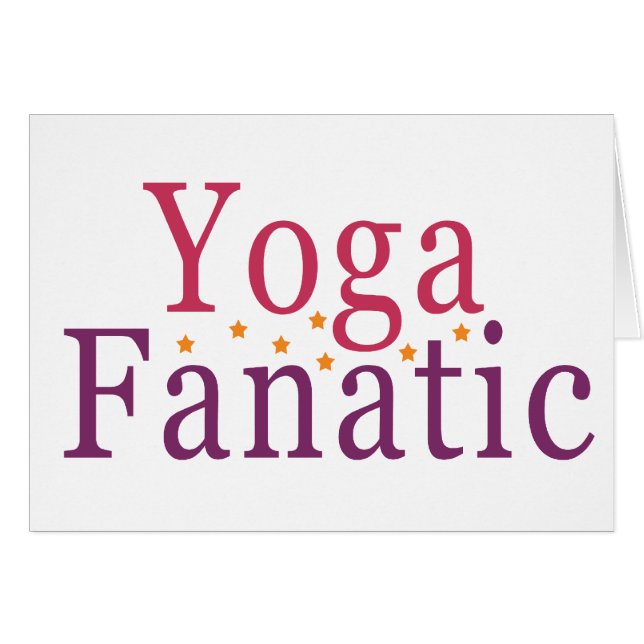 Yoga Fanatic Hälsningskort (Framsidan Horizontal)