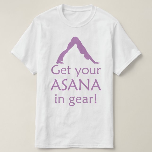 Yoga får din Asana utrustar in Tee (Design framsida)