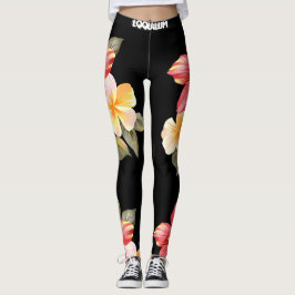 Yoga flåsar blommigt leggings