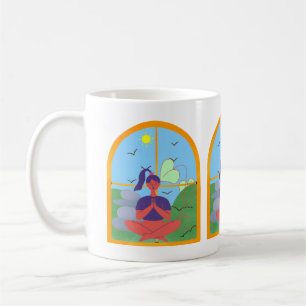 Yoga-flicka Kaffemugg