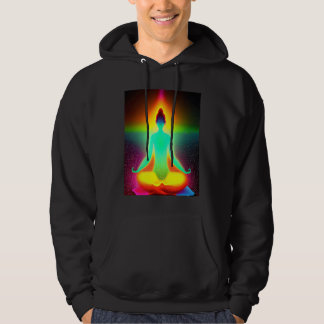 Yoga flicka Kvinna Solhälsning Meditation Chakra Hoodie