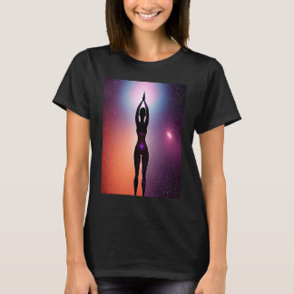 Yoga flicka Kvinna Solhälsning Meditation Chakra  T Shirt