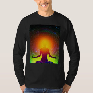 Yoga flicka Kvinna Solhälsning Meditation Chakra T Shirt