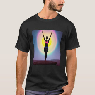 Yoga flicka Kvinna Solhälsning Meditation Chakra  T Shirt
