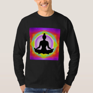 Yoga flicka Kvinna Solhälsning Meditation Chakra  T Shirt