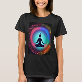 Yoga flicka Kvinna Solhälsning Meditation Chakra  T Shirt