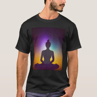 Yoga flicka Kvinna Solhälsning Meditation Chakra T Shirt