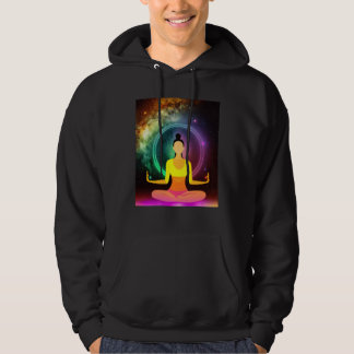 Yoga flicka Kvinnlig solhälsning Meditation Chakra Hoodie
