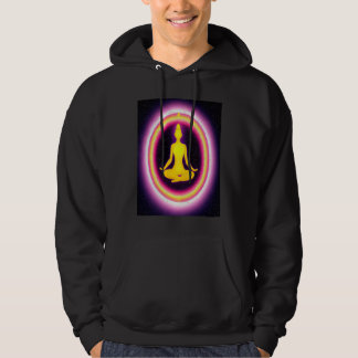 Yoga flicka kvinnlig solhälsning meditation Chakra Hoodie