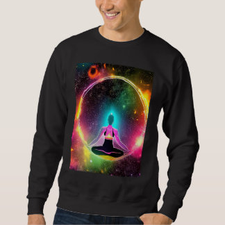 Yoga flicka Kvinnlig solhälsning Meditation Chakra Lång Ärmad Tröja