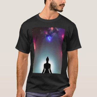Yoga flicka Kvinnlig solhälsning Meditation Chakra T Shirt