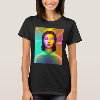 Yoga flicka Kvinnlig solhälsning Meditation Chakra T Shirt