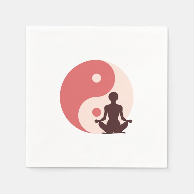 Yoga-flicka Pappersservett (Framsidan)