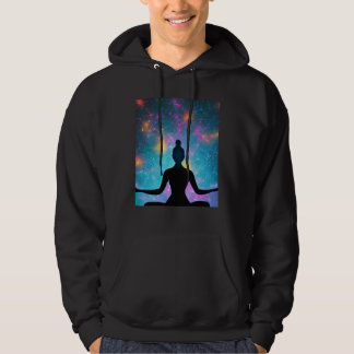 Yoga Flickan Kvinnlig Solhälsning Meditation Chakr Hoodie