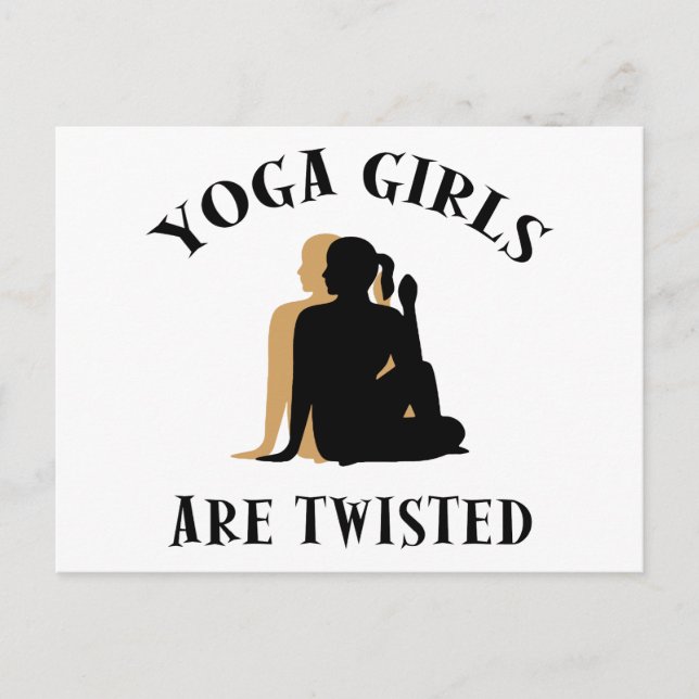 Yoga flickor är Twisted  Present Vykort (Framsida)