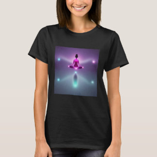 Yoga Flickor Female Solhälsning Meditation Chakra  T Shirt