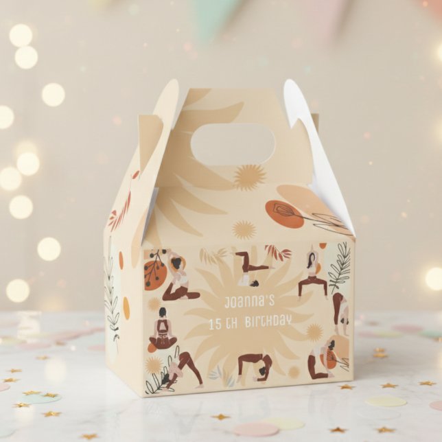 Yoga-flickors födelsedag presentaskar (Skapare uppladdad)