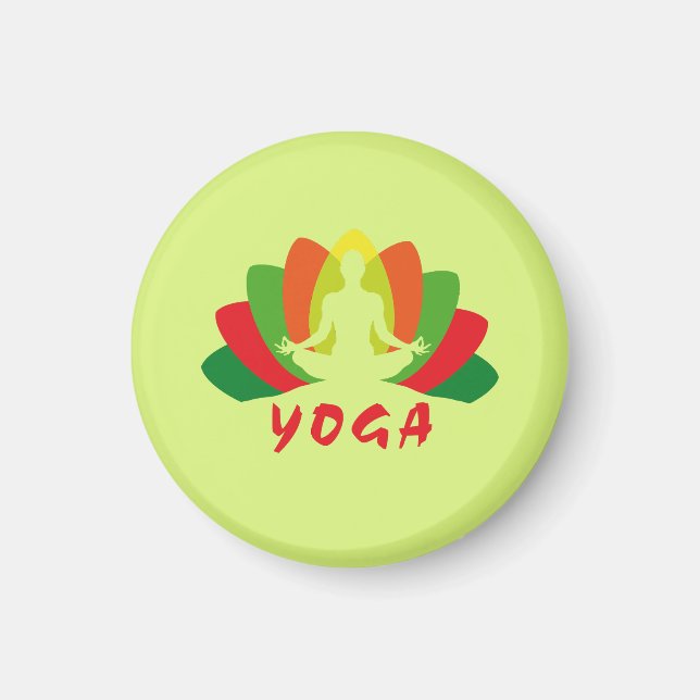 Yoga Flor de Loto Magnet (Framsidan)