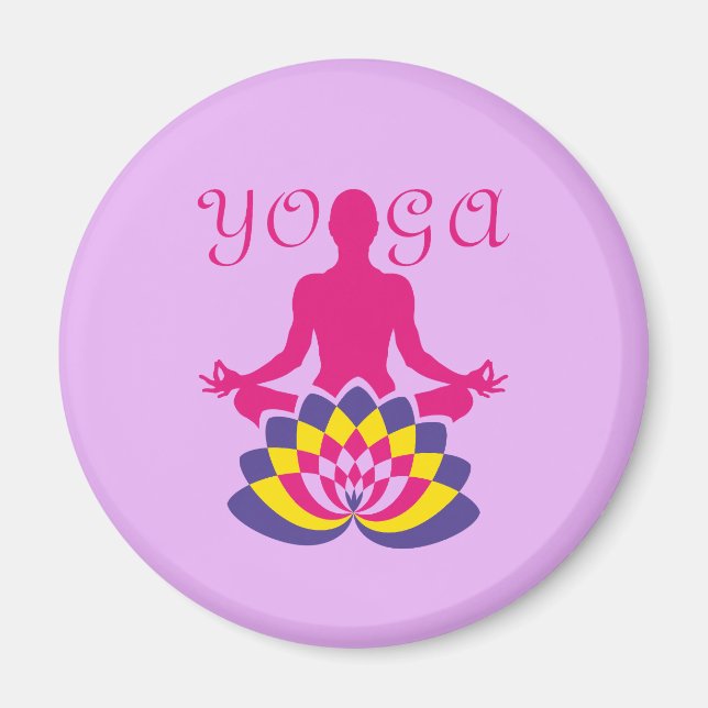 Yoga Flor de Loto Magnet (Framsidan)