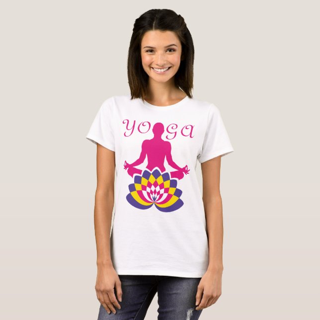 Yoga Flor de Loto T Shirt (Hel framsida)