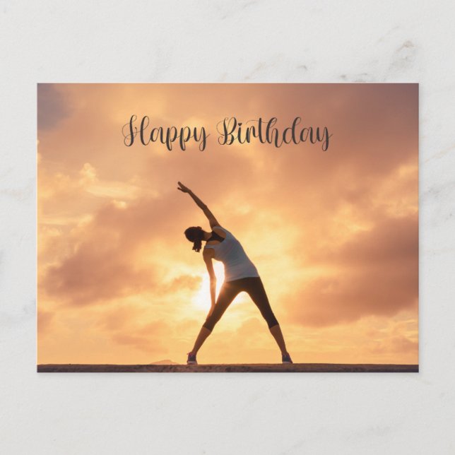 Yoga födelsedag  vykort (Framsida)
