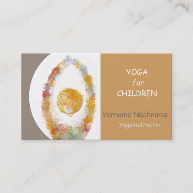 Yoga for children visitkort (Framsida)