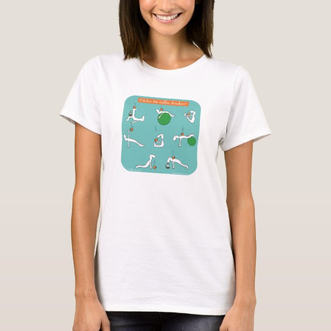 yoga för kaffeälskare t shirt (Framsida)