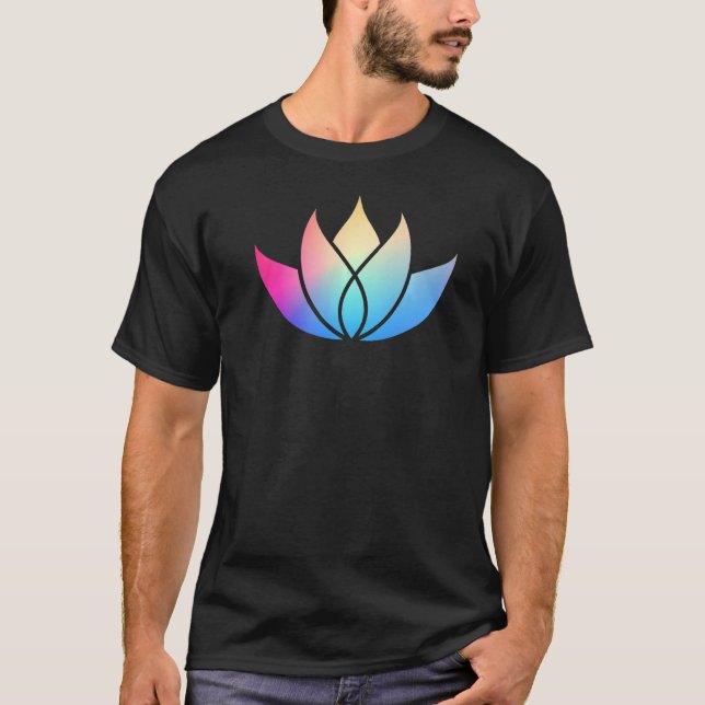 Yoga För manar och kvinnor om Lotus Flower T Shirt (Framsida)