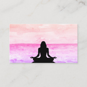 Yoga för meditation för Mindfulness för soluppg Visitkort