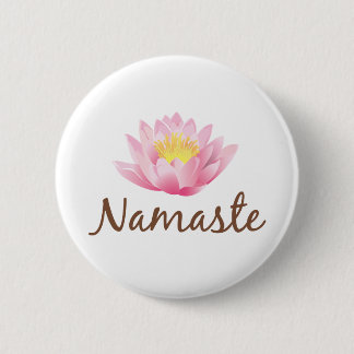 Yoga för Namaste lotusblommablomma Knapp