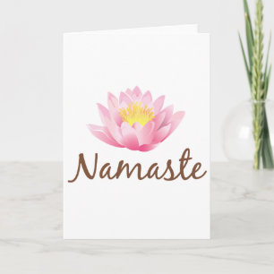 Yoga för Namaste lotusblommablomma Kort
