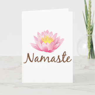 Yoga för Namaste lotusblommablomma Kort