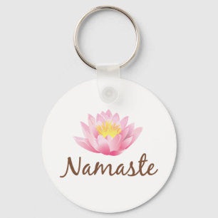 Yoga för Namaste lotusblommablomma Nyckelring