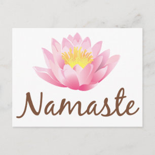 Yoga för Namaste lotusblommablomma Vykort