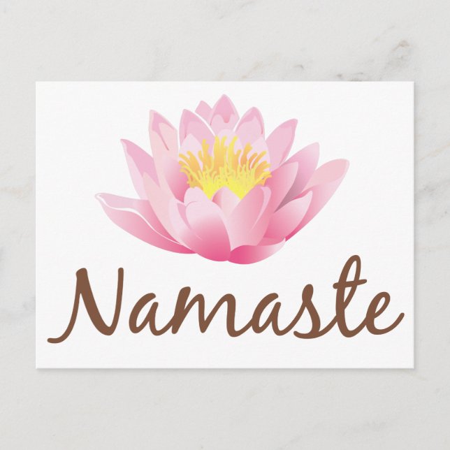Yoga för Namaste lotusblommablomma Vykort (Framsida)