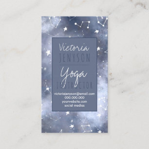 Yoga för nebula för blått för grå färg för visitkort