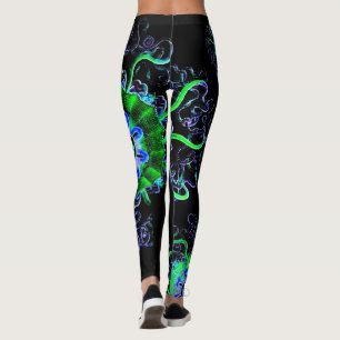Yoga för neonmanetMandala flåsar spring Leggings
